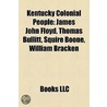 Kentucky Colonial People by Not Available