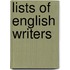 Lists of English Writers