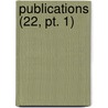 Publications (22, Pt. 1) door Grampian Club