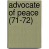 Advocate of Peace (71-72) door American Peace Society