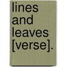 Lines And Leaves [Verse]. door Henrietta Euphemia Tindal
