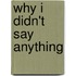 Why I Didn't Say Anything