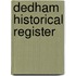 Dedham Historical Register