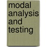 Modal Analysis And Testing door Nuno M.M. Maia