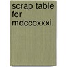Scrap Table For Mdcccxxxi. door Antiquary