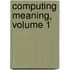 Computing Meaning, Volume 1