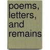 Poems, Letters, And Remains door Charles Lamb