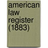 American Law Register (1883) door Jstor (Organization)