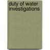 Duty Of Water Investigations by Don Hurdman Bark