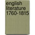 English Literature 1760-1815
