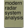 Modern Radar System Analysis door David K. Barton