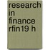 Research in Finance Rfin19 H