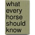 What Every Horse Should Know