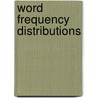 Word Frequency Distributions by R. Harald Baayen