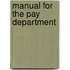 Manual For The Pay Department