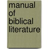 Manual of Biblical Literature door William Peter Strickland