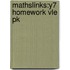 Mathslinks:y7 Homework Vle Pk