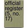 Official Register (5, No. 17) by Harvard University
