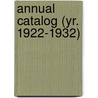 Annual Catalog (Yr. 1922-1932) door Mckendree College