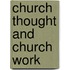 Church Thought And Church Work