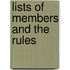Lists Of Members And The Rules