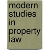 Modern Studies in Property Law by Elizabeth Cooke