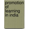 Promotion of Learning in India door Narendra Nath Law