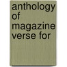 Anthology Of Magazine Verse For door William Stanley Braithwaite