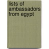 Lists of Ambassadors from Egypt door Not Available