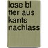 Lose Bl Tter Aus Kants Nachlass