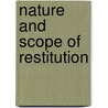 Nature and Scope of Restitution door Peter Jaffey