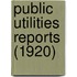 Public Utilities Reports (1920)