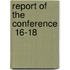 Report Of The Conference  16-18