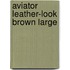 Aviator Leather-Look Brown Large