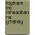 Foghlam Tro Mheadhan Na G?idhlig