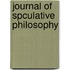 Journal Of Spculative Philosophy