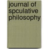 Journal Of Spculative Philosophy door Wm.T. Harris