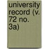 University Record (V. 72 No. 3a)