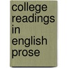 College Readings In English Prose door Frank William Scott
