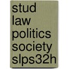 Stud Law Politics Society Slps32h door Prof Austin Sarat
