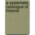 A Systematic Catalogue Of Histerid