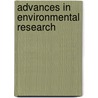 Advances In Environmental Research door Onbekend