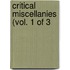 Critical Miscellanies (Vol. 1 of 3