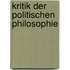 Kritik der politischen Philosophie