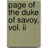 Page Of The Duke Of Savoy, Vol. Ii