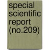 Special Scientific Report (No.209) door Wildlife Service