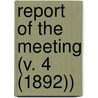 Report of the Meeting (V. 4 (1892)) door Anzaas