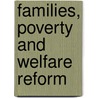 Families, Poverty And Welfare Reform door Lawrence B. Joseph
