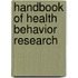 Handbook Of Health Behavior Research
