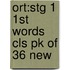 Ort:stg 1 1st Words Cls Pk Of 36 New